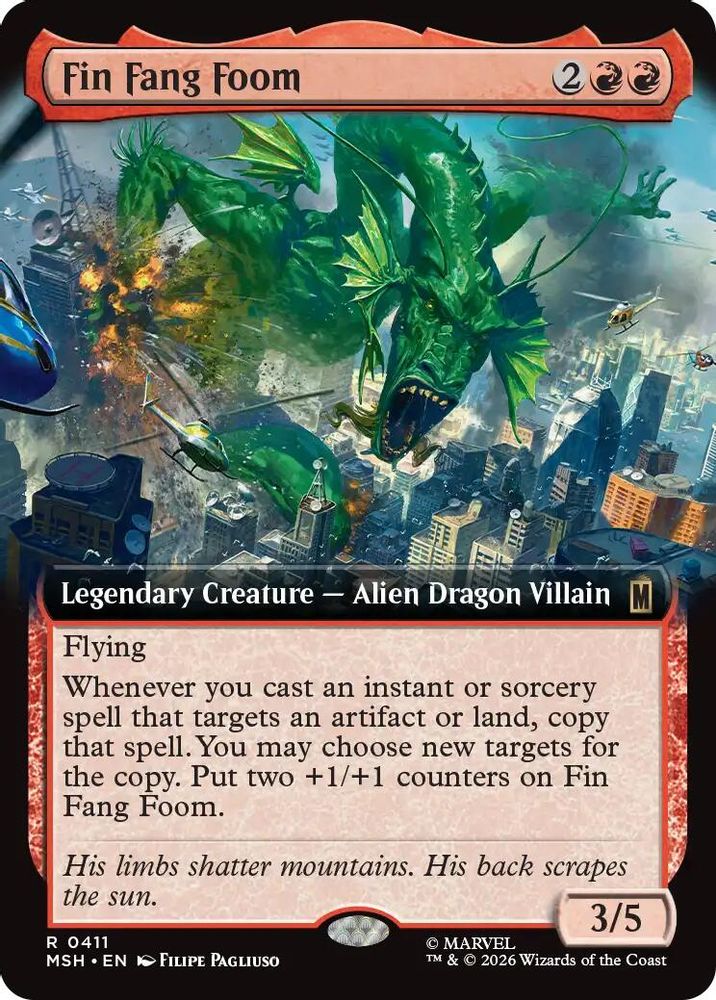 Fin Fang Foom (Extended Art) · 411 · Marvel Super Heroes · Foil