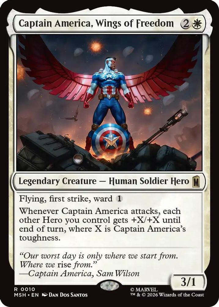 Captain America, Wings of Freedom · 10 · Marvel Super Heroes · Foil