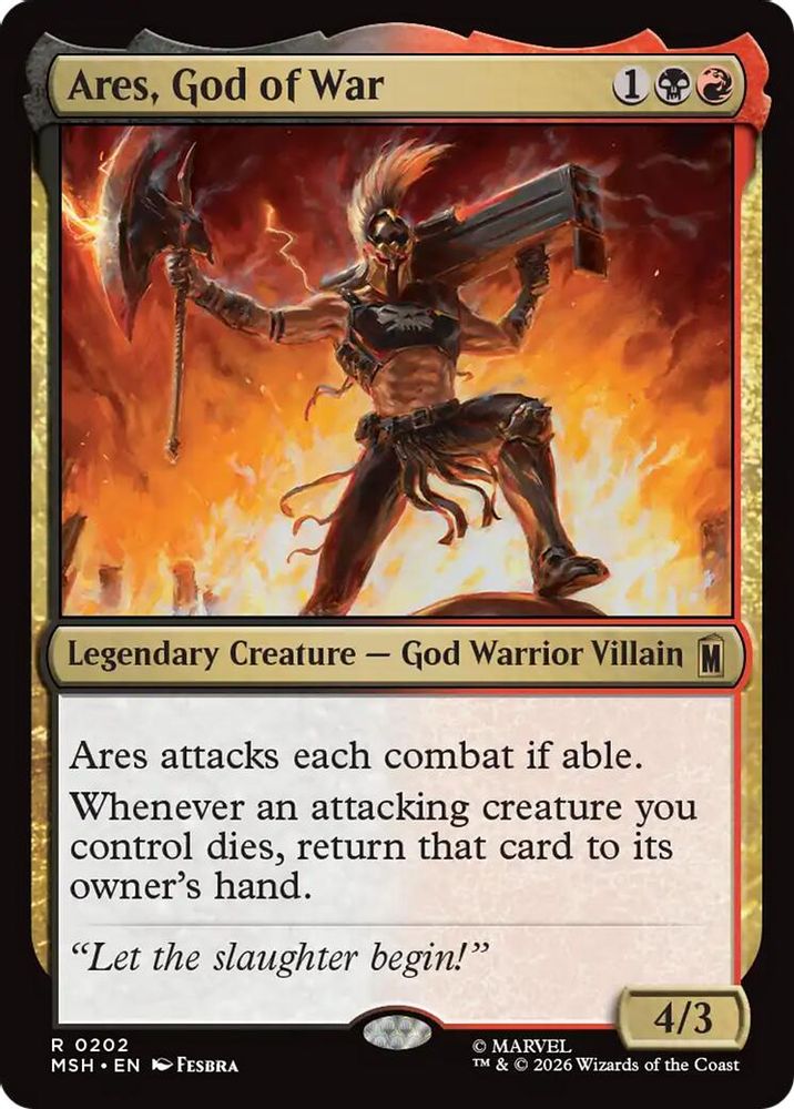 Ares, God of War · 202 · Marvel Super Heroes · Foil