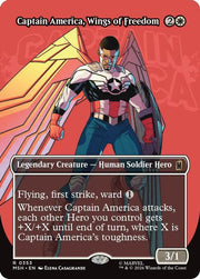 Captain America, Wings of Freedom (Borderless) · 353 · Marvel Super Heroes · Foil