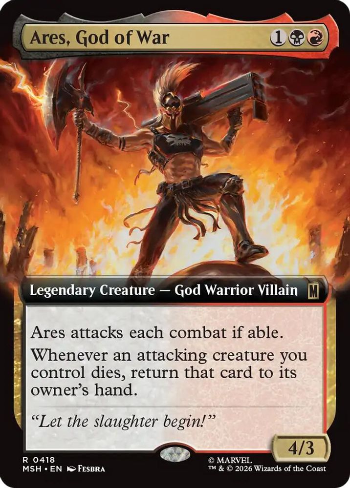 Ares, God of War (Extended Art) · 418 · Marvel Super Heroes · Foil
