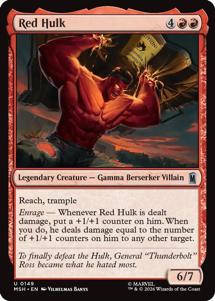 Red Hulk · 149 · Marvel Super Heroes · Foil