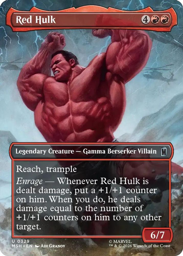 Red Hulk (Borderless) · 329 · Marvel Super Heroes · Non-foil