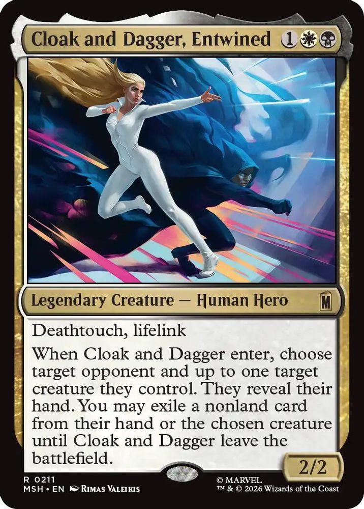 Cloak and Dagger, Entwined · 211 · Marvel Super Heroes · Non-foil