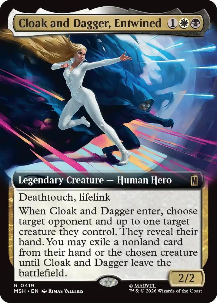 Cloak and Dagger, Entwined (Extended Art) · 419 · Marvel Super Heroes · Foil