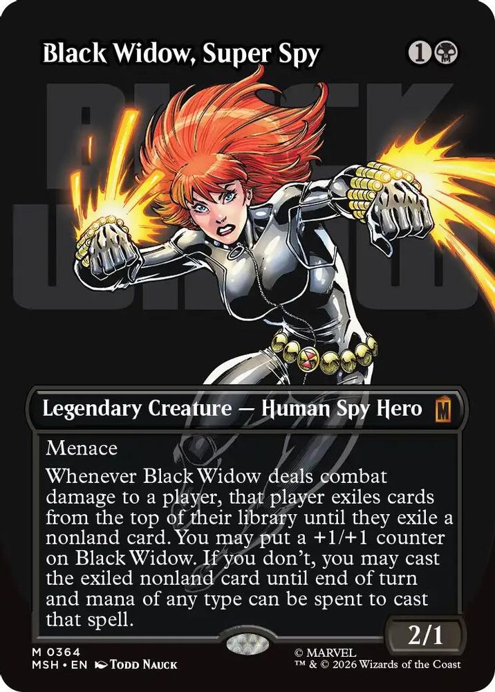 Black Widow, Super Spy (Borderless) (0364) · 364 · Marvel Super Heroes · Non-foil