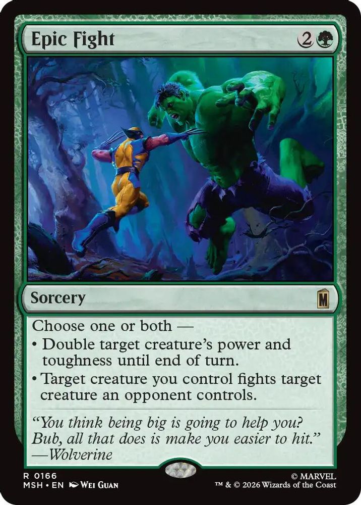 Epic Fight · 166 · Marvel Super Heroes · Foil