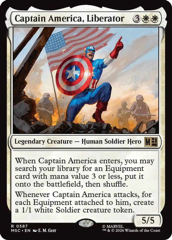 Captain America, Liberator · 587 · Commander: Marvel Super Heroes · Non-foil
