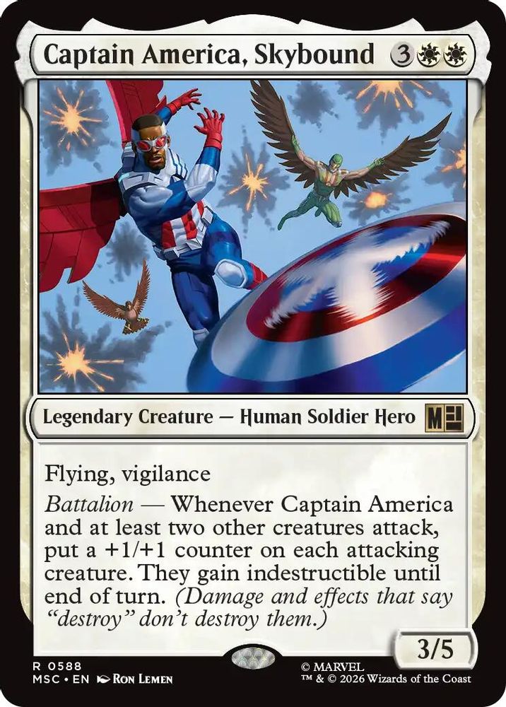 Captain America, Skybound · 588 · Commander: Marvel Super Heroes · Foil