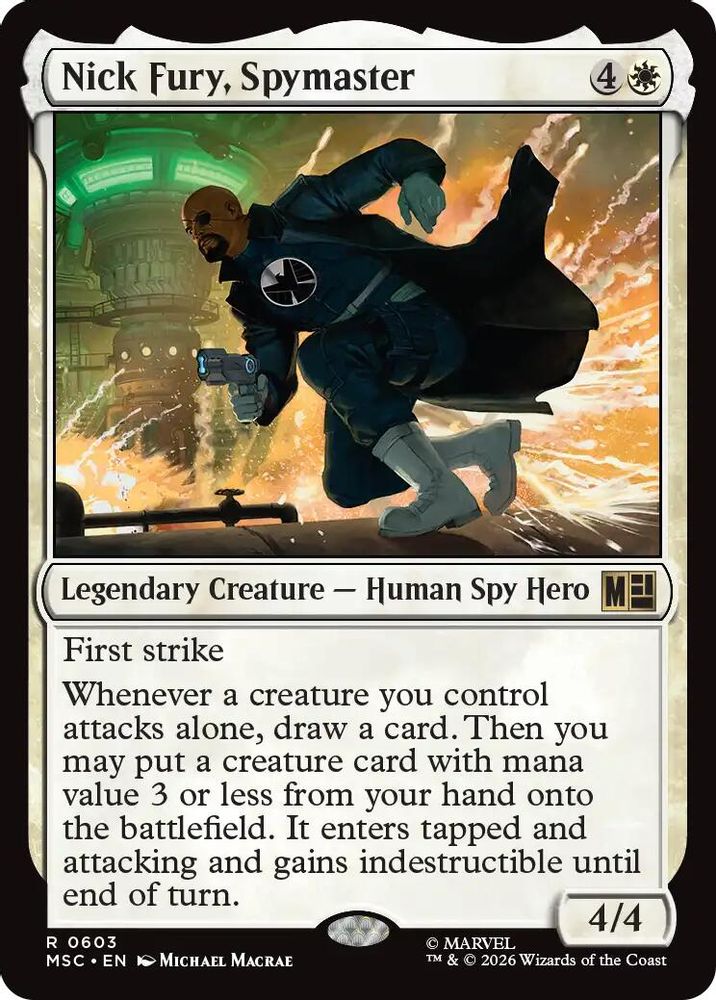 Nick Fury, Spymaster · 603 · Commander: Marvel Super Heroes · Foil