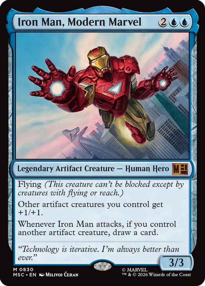 Iron Man, Modern Marvel · 830 · Commander: Marvel Super Heroes · Non-foil