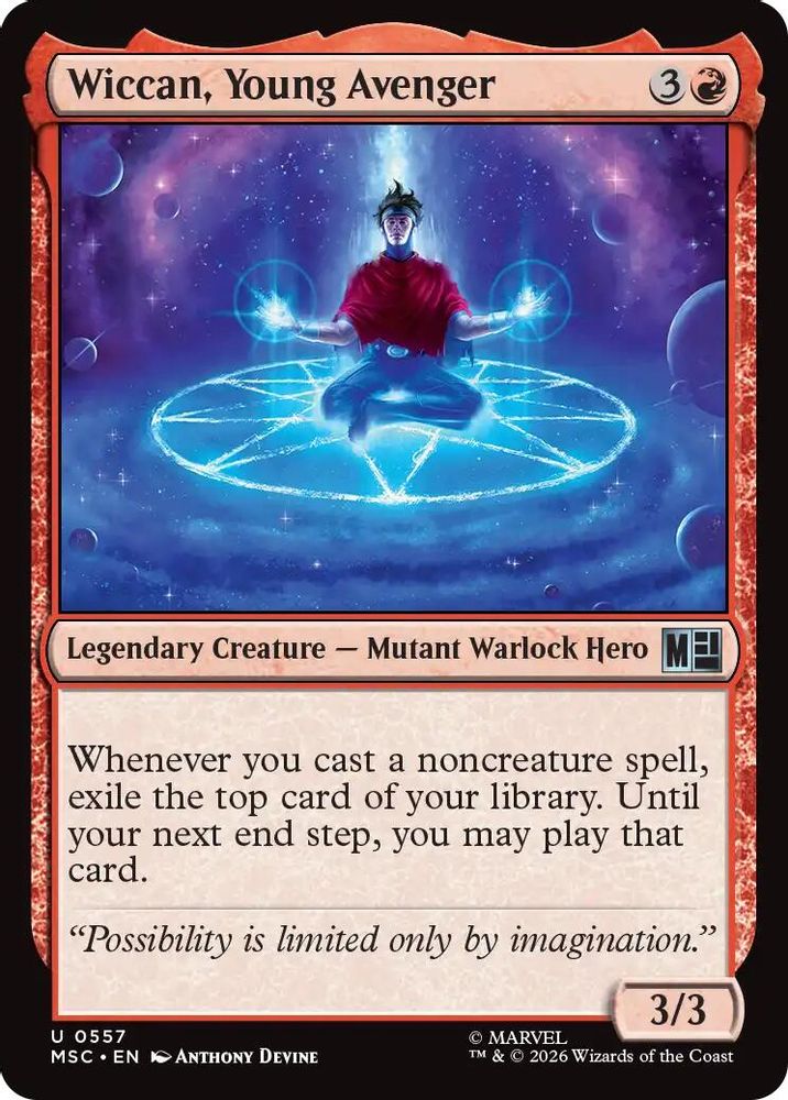 Wiccan, Young Avenger · 557 · Commander: Marvel Super Heroes · Non-foil