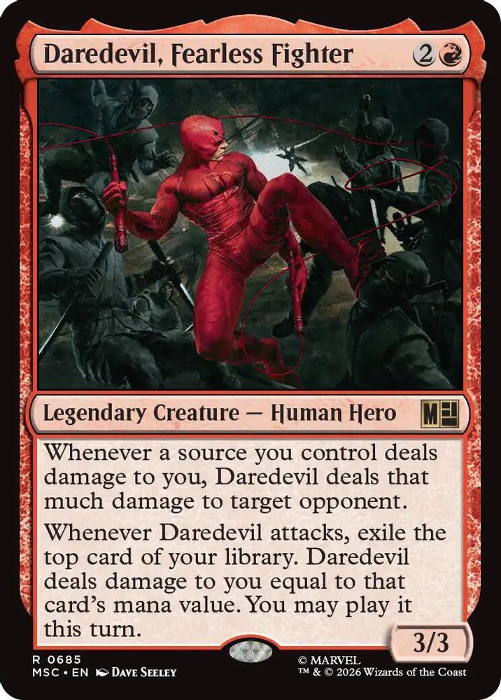 Daredevil, Fearless Fighter · 685 · Commander: Marvel Super Heroes · Foil