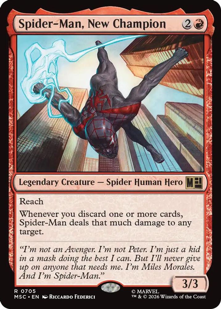 Spider-Man, New Champion · 705 · Commander: Marvel Super Heroes · Foil