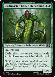 Bushmaster, Coiled Henchman · 716 · Commander: Marvel Super Heroes · Foil