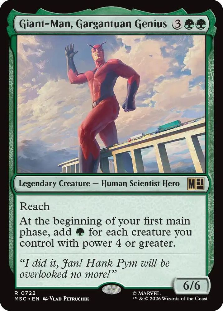 Giant-Man, Gargantuan Genius · 722 · Commander: Marvel Super Heroes · Foil