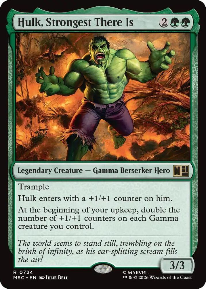 Hulk, Strongest There Is · 724 · Commander: Marvel Super Heroes · Foil