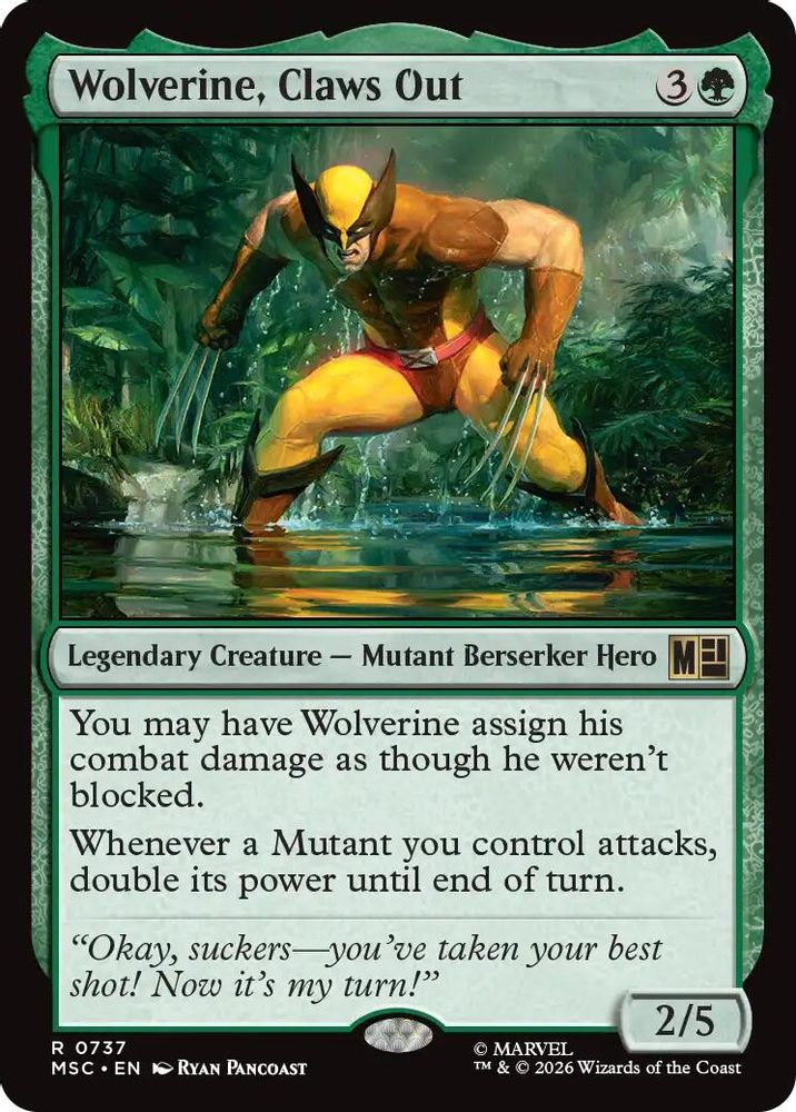 Wolverine, Claws Out · 737 · Commander: Marvel Super Heroes · Non-foil