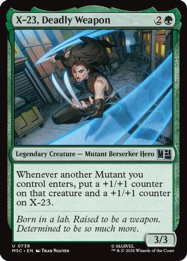 X-23, Deadly Weapon · 738 · Commander: Marvel Super Heroes · Non-foil