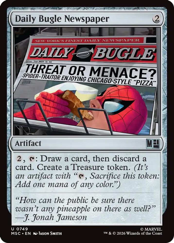 Daily Bugle Newspaper · 749 · Commander: Marvel Super Heroes · Foil