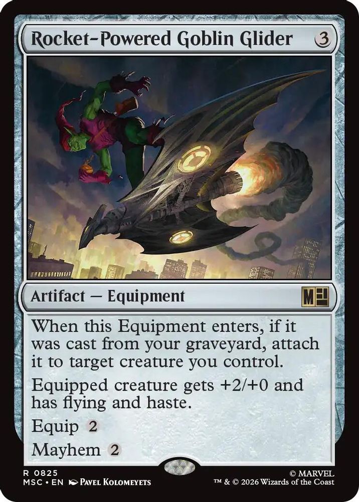 Rocket-Powered Goblin Glider · 825 · Commander: Marvel Super Heroes · Non-foil