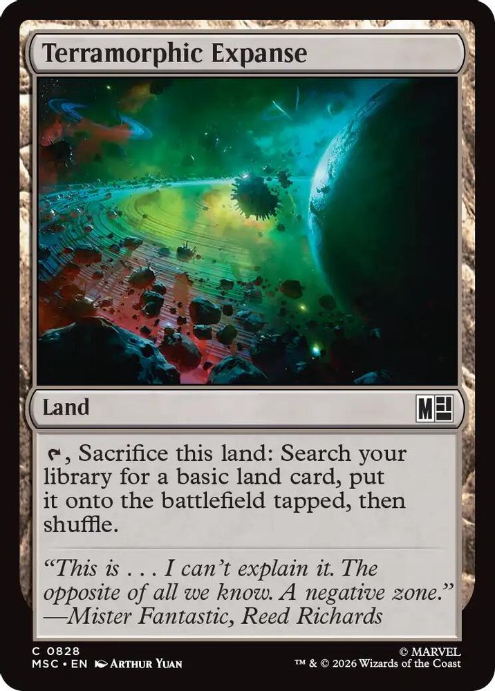 Terramorphic Expanse (0828) · 828 · Commander: Marvel Super Heroes · Foil