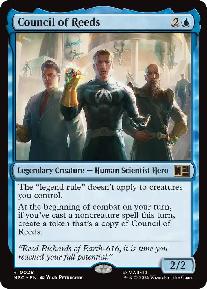 Council of Reeds · 28 · Commander: Marvel Super Heroes · Surge Foil