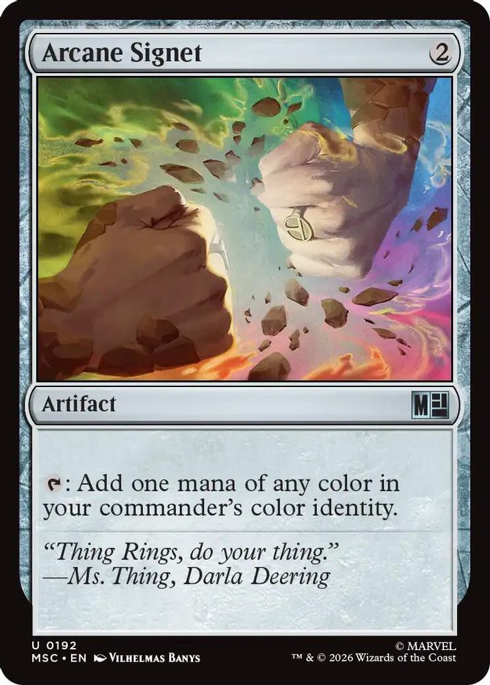 Arcane Signet (0192) · 192 · Commander: Marvel Super Heroes · Surge Foil