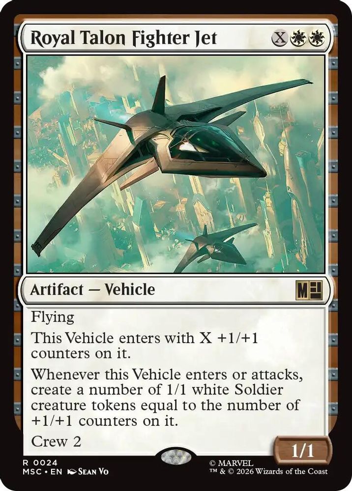 Royal Talon Fighter Jet · 24 · Commander: Marvel Super Heroes · Surge Foil