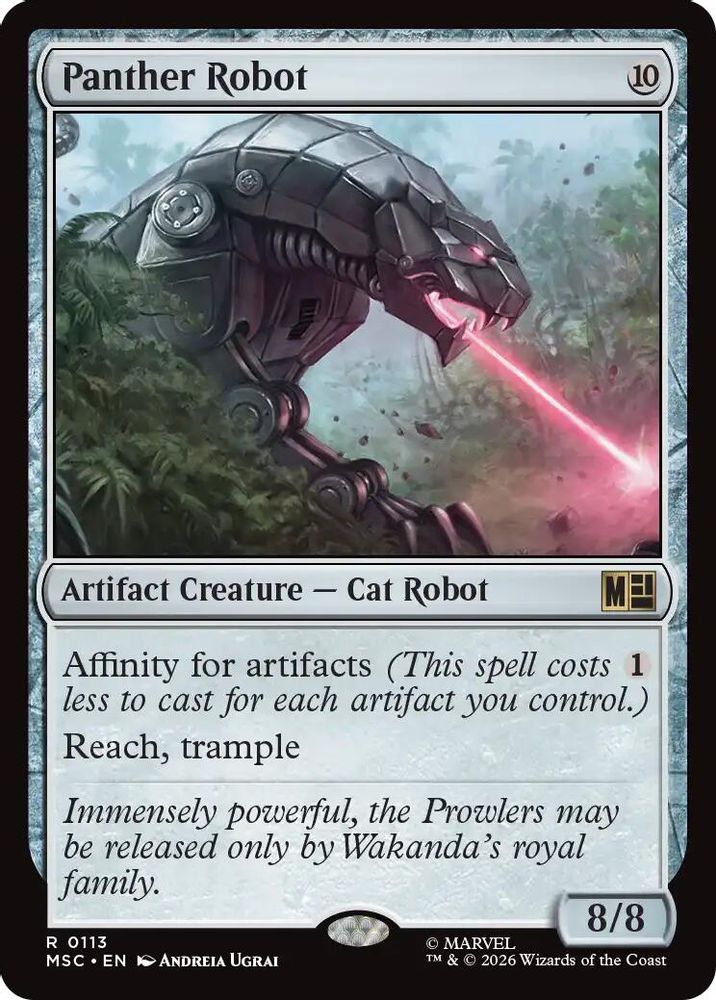 Panther Robot · 113 · Commander: Marvel Super Heroes · Surge Foil