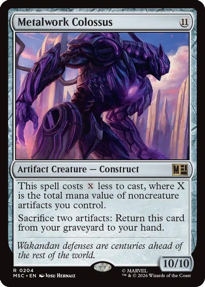 Metalwork Colossus · 204 · Commander: Marvel Super Heroes · Surge Foil