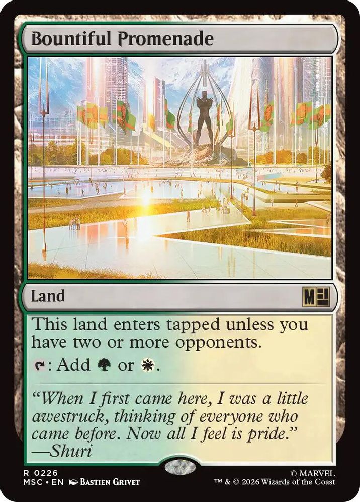 Bountiful Promenade · 226 · Commander: Marvel Super Heroes · Surge Foil