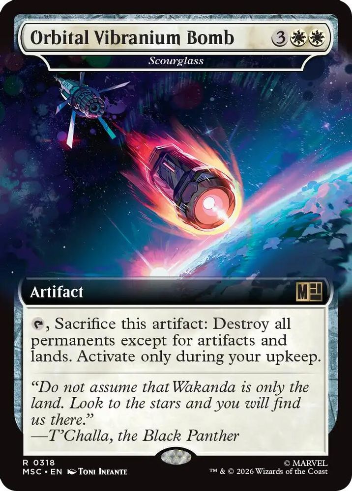 Orbital Vibranium Bomb - Scourglass (Extended Art) · 318 · Commander: Marvel Super Heroes · Non-foil