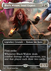 Black Widow, Intel Expert (Borderless) · 504 · Commander: Marvel Super Heroes · Non-foil