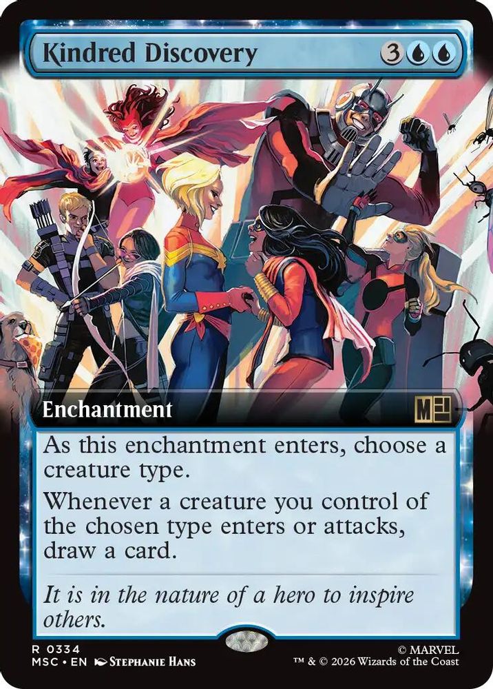 Kindred Discovery (Extended Art) · 334 · Commander: Marvel Super Heroes · Non-foil