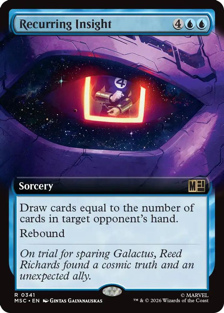 Recurring Insight (Extended Art) · 341 · Commander: Marvel Super Heroes · Non-foil