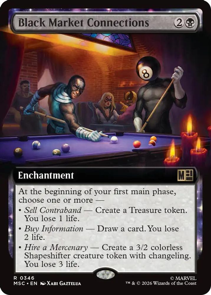 Black Market Connections (Extended Art) · 346 · Commander: Marvel Super Heroes · Non-foil