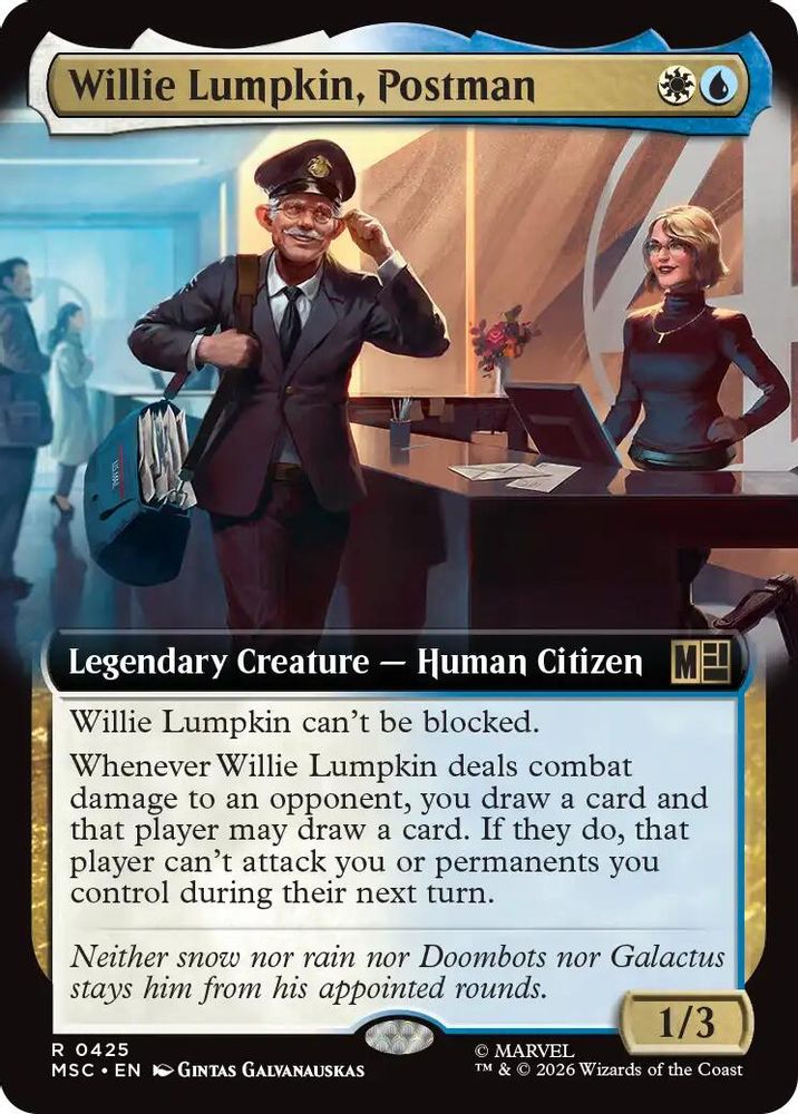 Willie Lumpkin, Postman (Extended Art) · 425 · Commander: Marvel Super Heroes · Non-foil