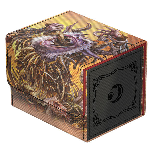 Ultimate Guard Sidewinder 100+ Xenoskin Deckcase: Lorwyn Eclipsed - Gristle Glutton - The Gathering mana symbol on the side panel.