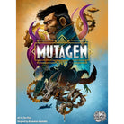 Mutagen: Base Game - Game box cover with a rugged man, purple tentacles, and mechanical gears in a fantasy steampunk style.