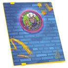 Ultimate Guard18-Pocket FlexXFolio 360 Portfolio: Teenage Mutant Ninja Turtles - Island - Blue brick-patterned card portfolio with Teenage Mutant Ninja Turtles pizza logo and yellow accents.