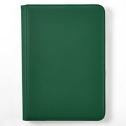 Arcane Fortress 9-Pocket Zippered Binder: Solid Color - Green - Green zippered binder with smooth solid cover and rounded edges.