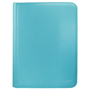 Ultra Pro 9-Pocket Zippered Binder: Vivid - Light Blue (PREORDER) - Light blue zippered card binder with smooth finish and rounded corners.
