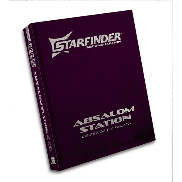 Starfinder 2E: Absalom Station - Center of the Galaxy, Special Edition (PREORDER) - Absalom Station - Center of the Galaxy" with silver embossed text on the cover and spine.