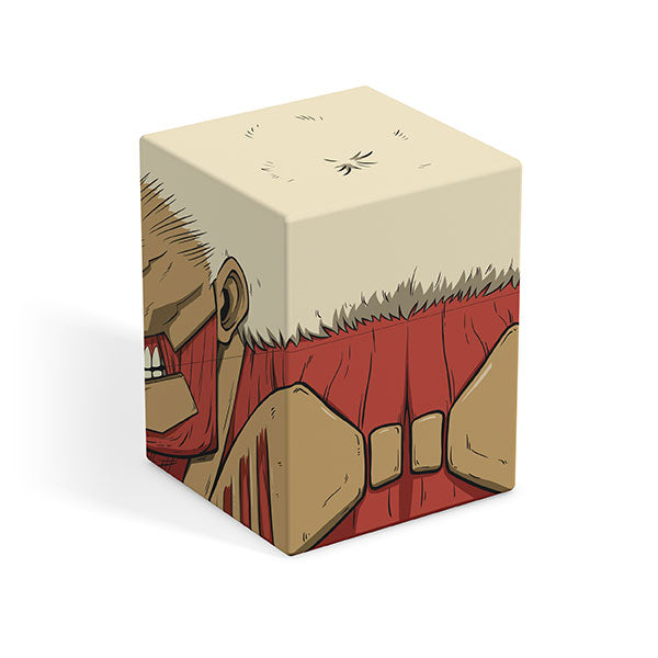 Squaroes 100+ Boulder: Attack on Titan - Armored Titan (PREORDER) - Cube puzzle featuring Armored Titan design with beige, red, and brown tones and muscular details.