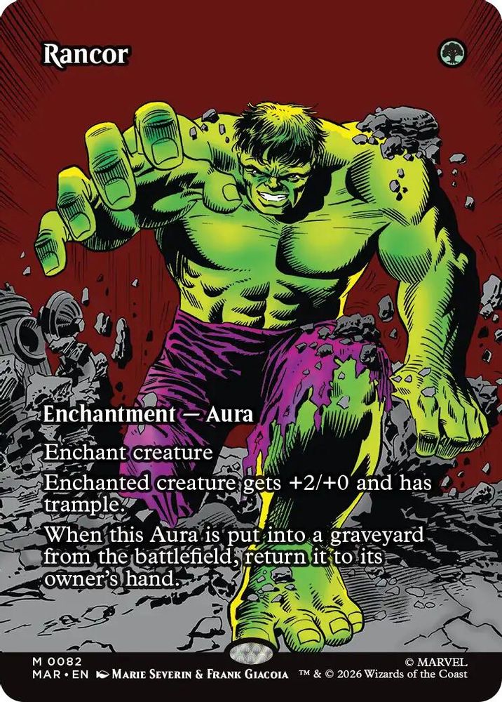Rancor (Borderless) · 82 · Marvel Universe Eternal-Legal · Foil