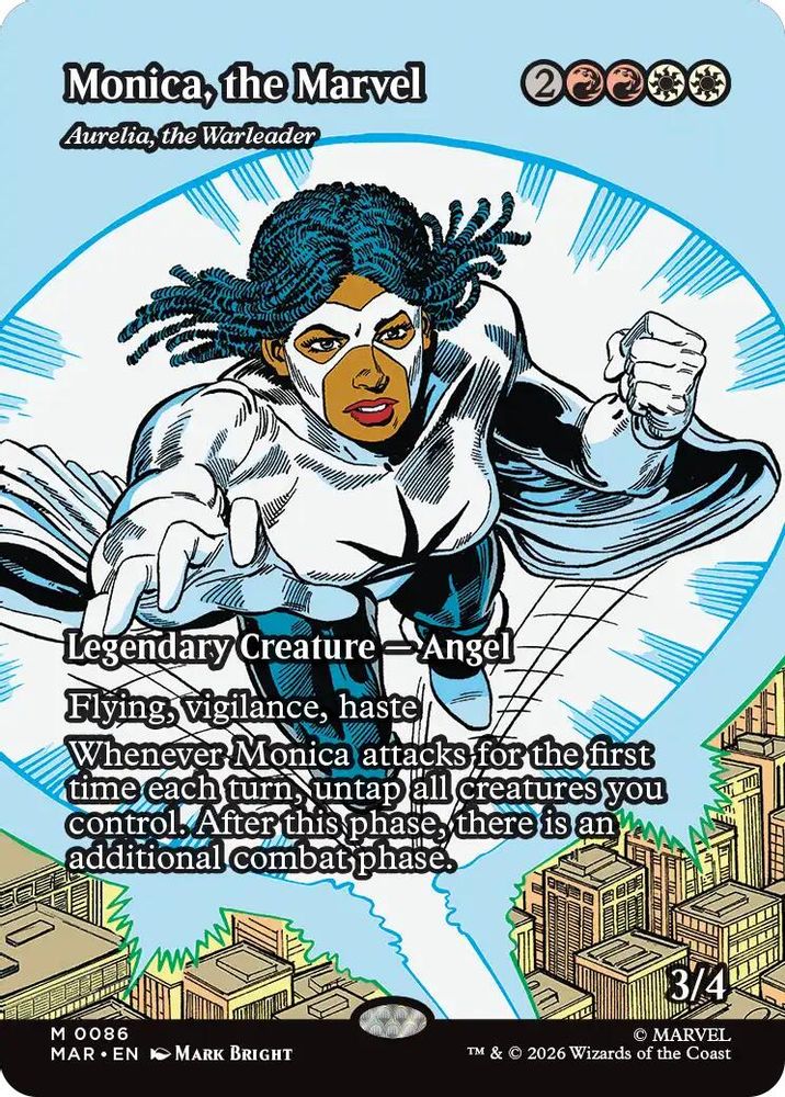 Monica, the Marvel - Aurelia, the Warleader (Borderless) · 86 · Marvel Universe Eternal-Legal · Non-foil
