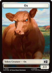Ox (0023) // Construct (0030) Double-Sided Token · 23 // 30 · Commander: Marvel Super Heroes · Surge Foil