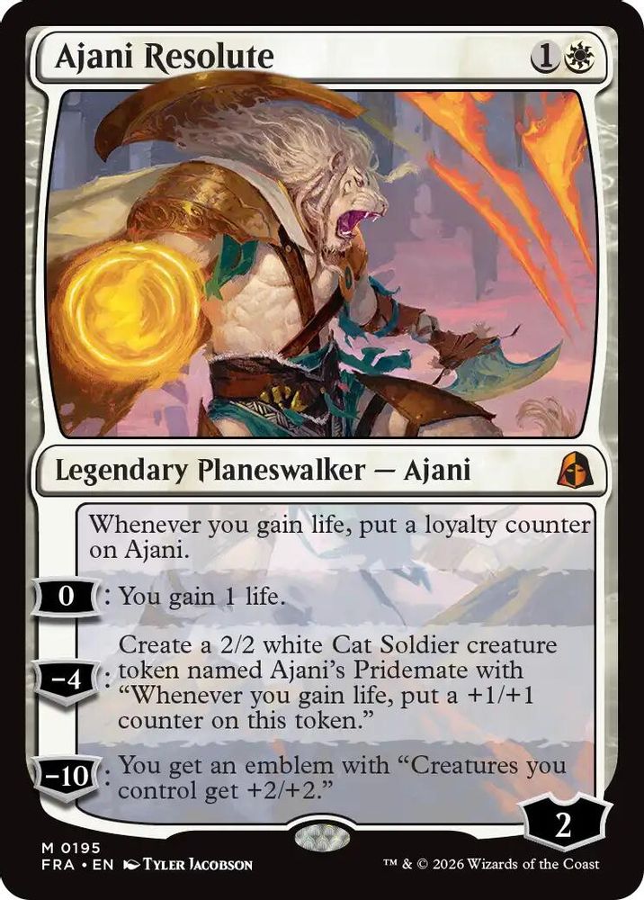 Ajani Resolute · 195 · Reality Fracture · Non-foil