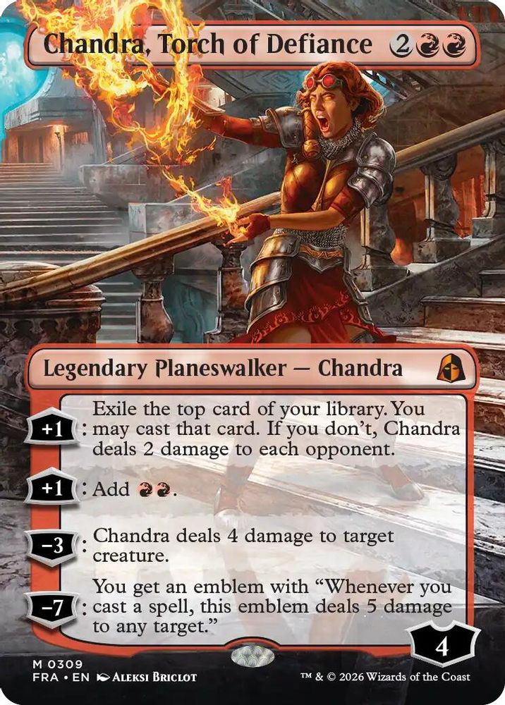 Chandra, Torch of Defiance (Borderless) · 309 · Reality Fracture · Non-foil